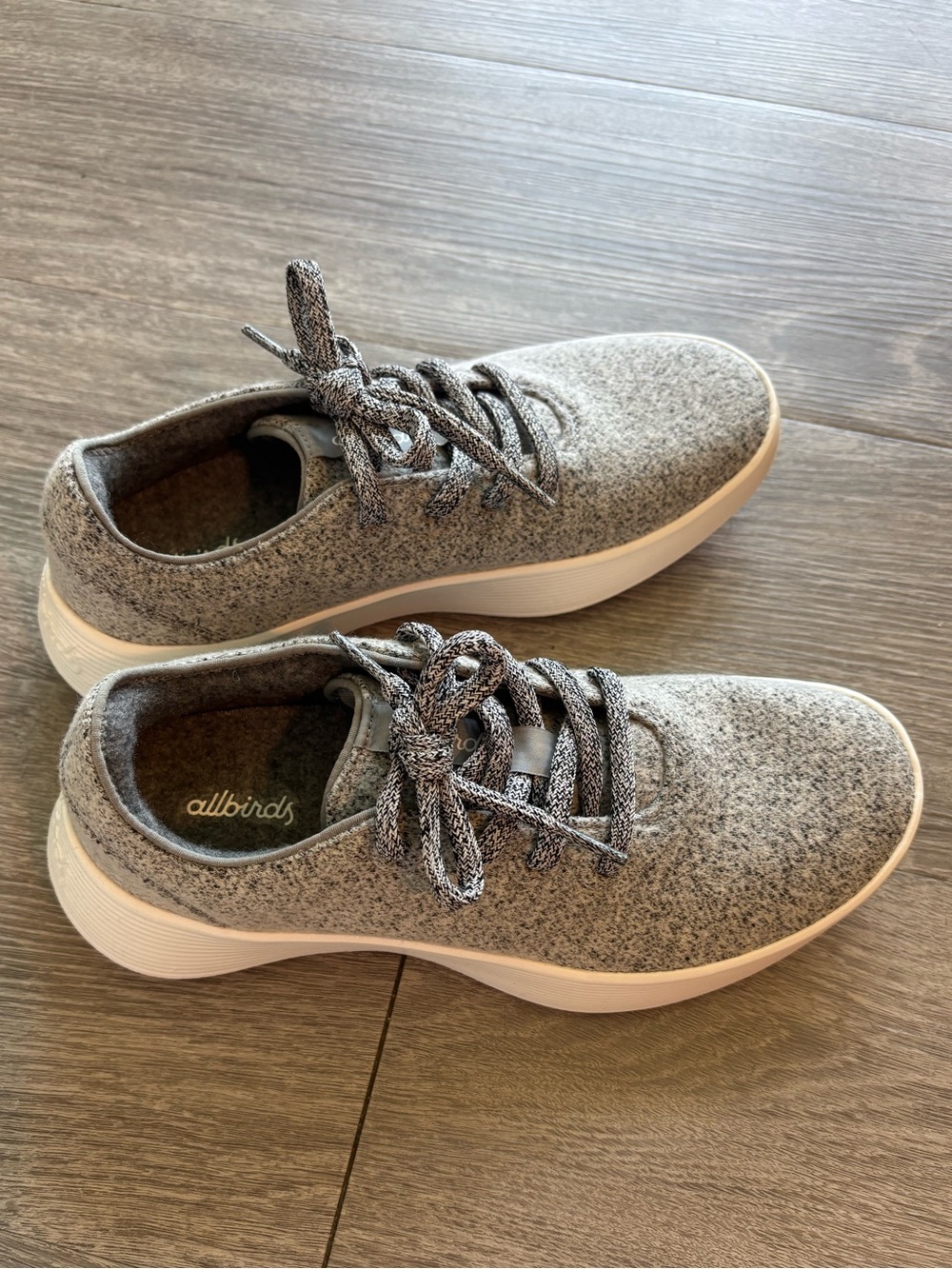 allbirds Women's Wool Runner-Up Sneakers - Heather Gray with White Sole